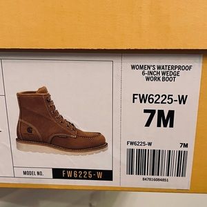 Cathartic women’s wedge moc toe steel toe waterproof work boot